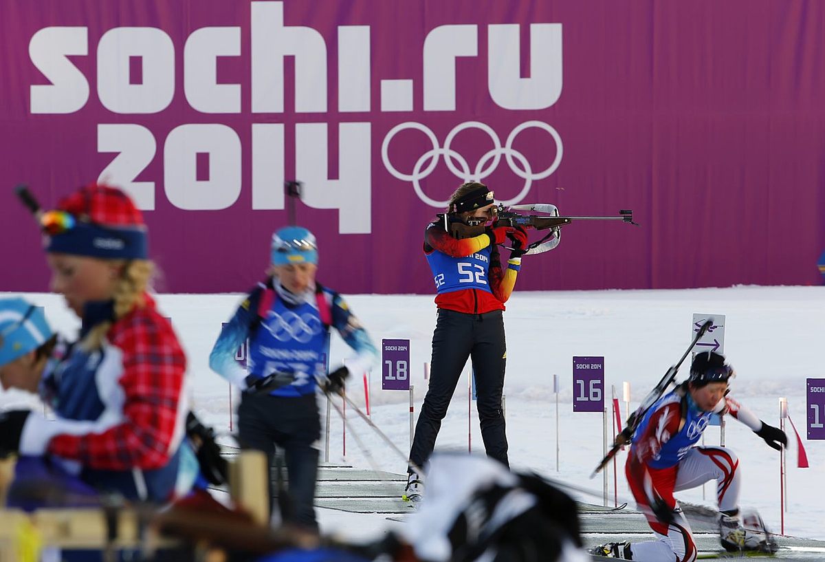 Preuss of Germany takes part in a biathlon training session for фото (photo)