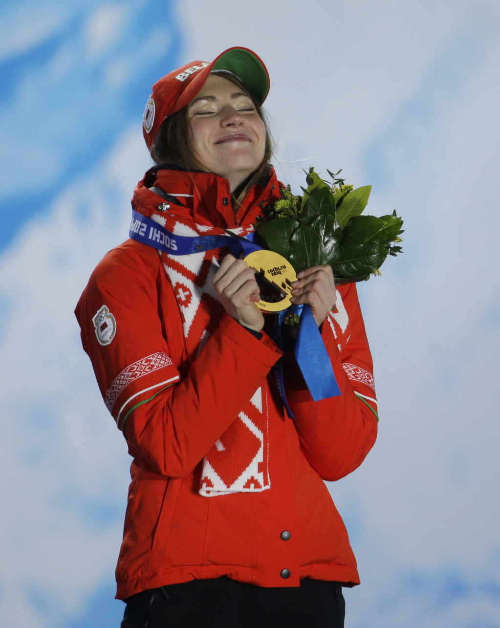 Belarus' Darya Domracheva, the gold medalist in the women фото (photo)