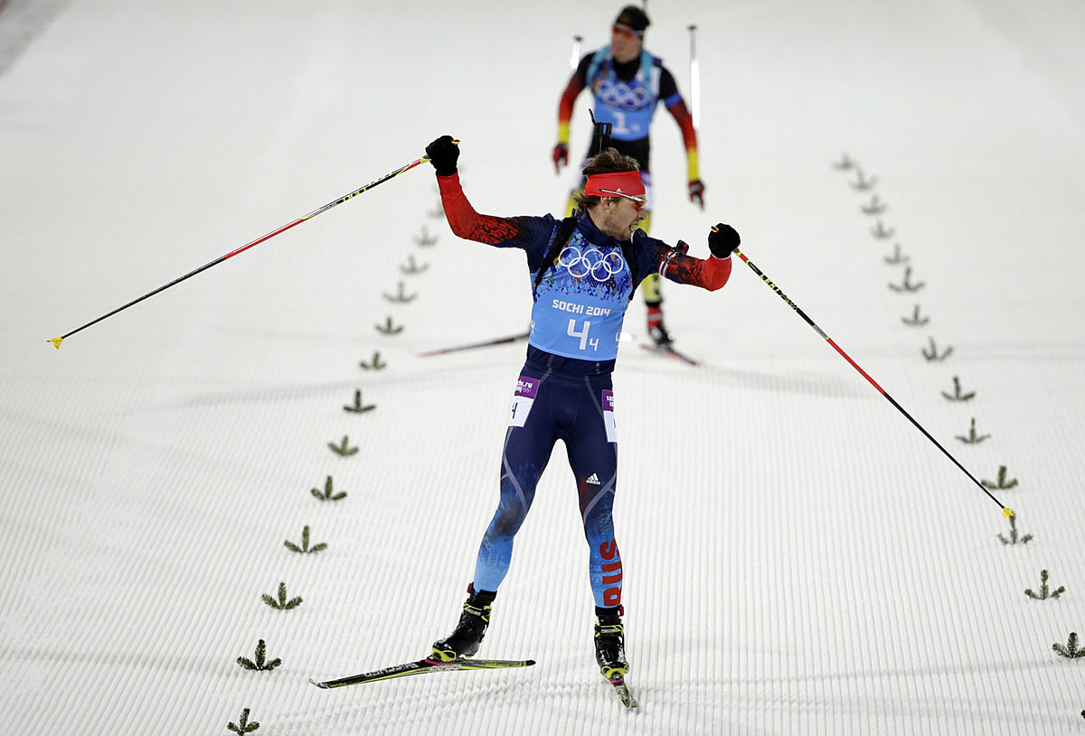 Russia wins men's biathlon relay at Sochi Olympics