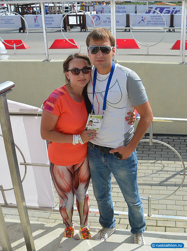 Фото с Ильей Трифоновым на Чемпионате мира по летнему биатлону 2014 в Тюмени