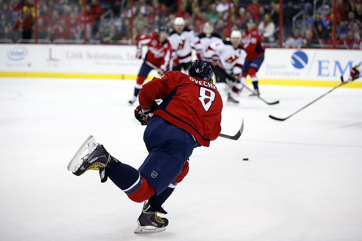 Хоккей в России: Washington Capitals left wing Alex Ovechkin фото (photo)