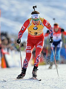 Биатлон Norway's Emil Hegle Svendsen skis during the men's 12 фото (photo)