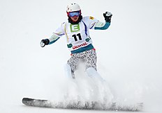 Cноуборд Snowboard (сноуборд): Russia's Alena Zavarzina competes to фото (photo)