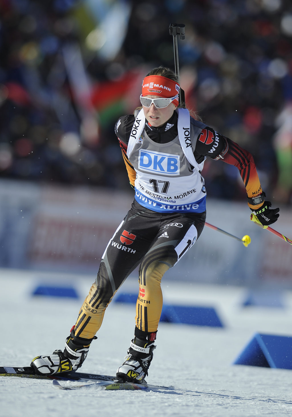 Franziska Hildebrand from Germany skis to finish second in the фото (photo)