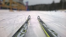 Лыжи Первая гонка и третье место!) Лыжи были хороши!)