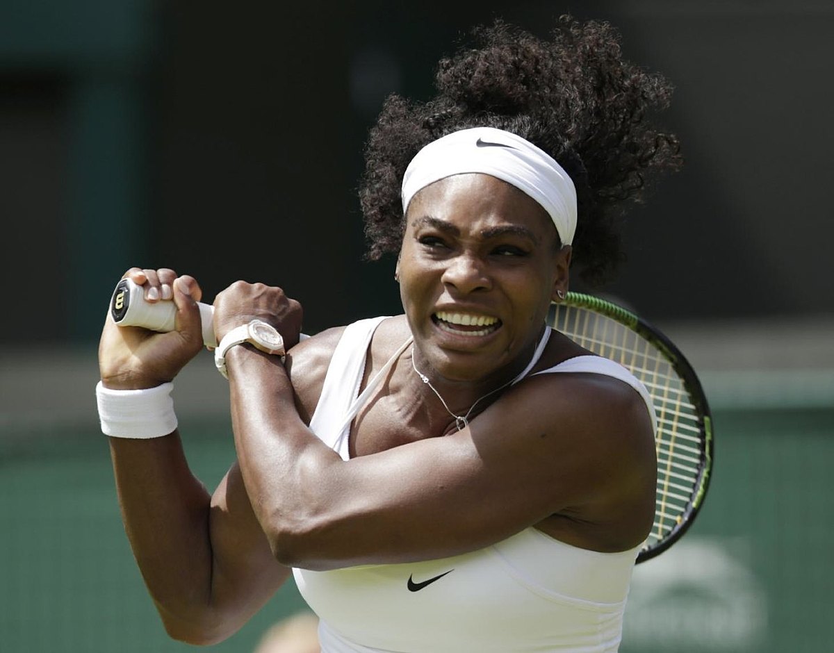 Serena Williams of the United States plays a return to Margarita фото (photo)