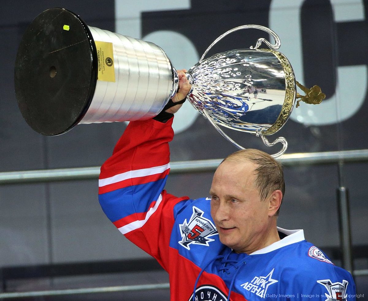 Хоккей в России: Vladimir Putin Plays Ice Hockey On His 63rd Birthday