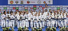 Единоборства Дзюдо в России (judo): JUDO-EURO-2016-WOMEN-TEAM-FRA-POL-RUS-GER-PODIUM