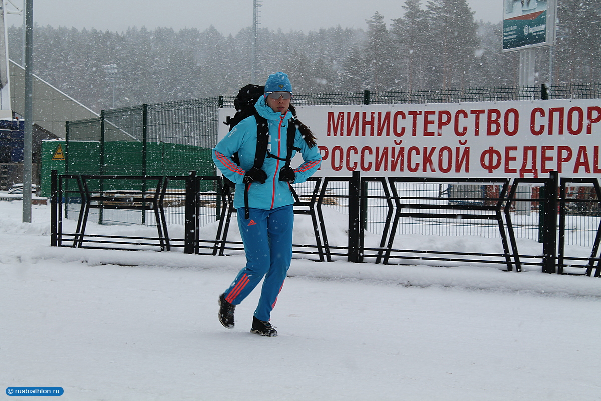 Ульяна Кайшева на тренировочном сборе в Тюмени перед стартом сезоном КМ 2016-2017