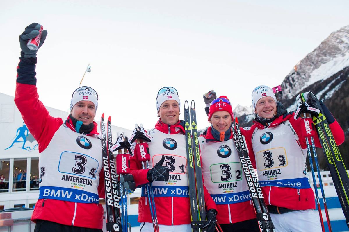 Норвежские парни вторые в эстафете 6 этапа КМ