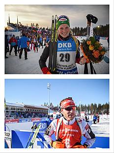 Биатлон Lisa Theresa Hauser and Simon Eder combined to win the single mixed relay, with five spares in 31:35.1. Susan Dunklee of the USA finished second, also with five spares, 32.8 seconds back, after a thrilling last loop battle between Bailey and Germany's Rom
