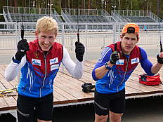 Биатлон Александр Поварницын и Эдуард Латыпов. Мужская сборная России по биатлону