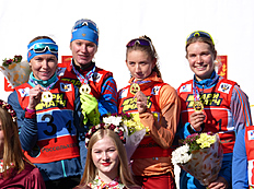 Биатлон Чемпионки России по летнему биатлону в женской эстафете