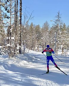 Биатлон Антон Бабиков на первом снежном сборе национальной команды в Якутии