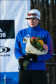 Биатлон Анастасия Токарева бронзовый призер Ижевской винтовки 2010
