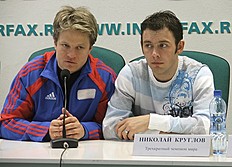 Биатлон Сергей Рожков и Николай Круглов