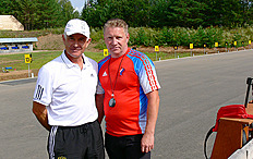 Биатлон Иннокентий Каринцев и Андрей Гербулов на биатлонном комплексе в г. Чайковский