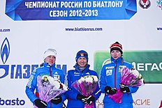 Биатлон Призёры «Ижевки»: Назарова, Кунаева, Токарева