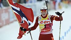 Биатлон Biathlon Тура Бергер (Норвегия)