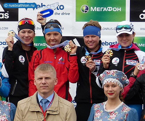 Сборная Тюменской области победила в женской эстафете чемпионата России по летнему биатлону-2014 в Чайковском