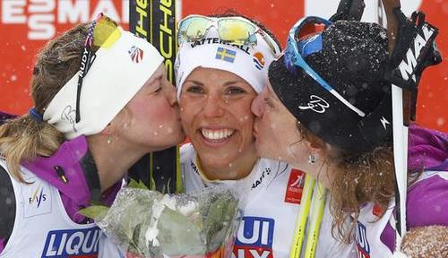 Чемпионат мира по лыжным гонкам. Шарлотт Калла выиграла гонку на 10 км свободным стилем
