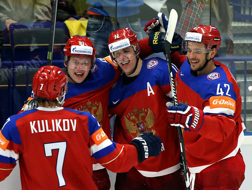 Сборная России в полуфинале чемпионата мира по хоккею