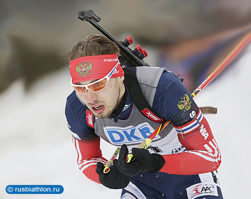 Антон Шипулин показал лучший результат в спринте на контрольной тренировке мужской сборной России