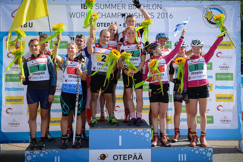 Россияне остались без медалей в смешанных эстафетах на чемпионате мира по летнему биатлону в Отепя