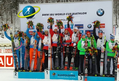 Серебро у сборной России в мужской эстафете 5 этапа Кубка мира по биатлону в Рупольдинге!