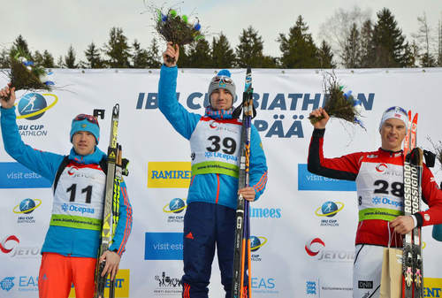 Александр Логинов победил в спринте на эстонском этапе Кубка IBU; Алексей Волков – серебряный призёр