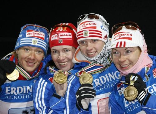 Женская сборная России по биатлону – чемпион мира в эстафете 4х6 км!!!