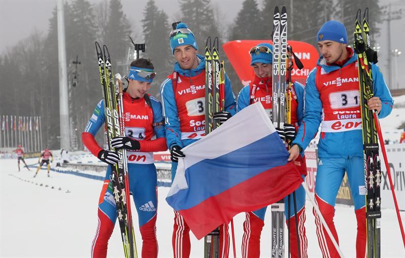 Krasnaya Polyana (Russian Federation), 10/03/2013.- Russian team фото (photo)