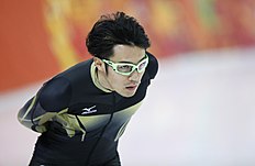 Конькобежный спорт Speedskater Joji Kato of Japan trains at the Adler Arena Skating фото (photo)