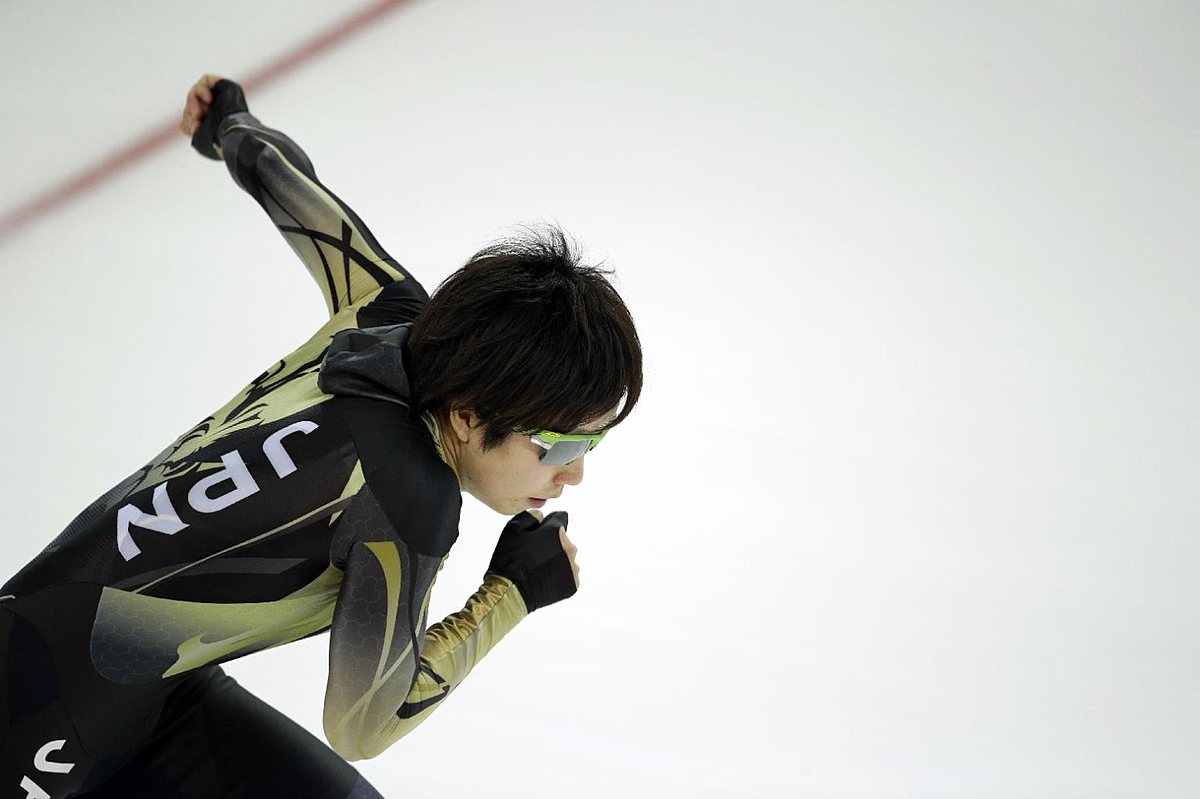 Nao Kodaira of Japan practices her start prior to the start of фото (photo)