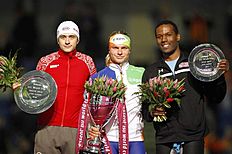 Конькобежный спорт Heerenveen (Netherlands), 15/03/2014.- (L-R) second placed Denis фото (photo)