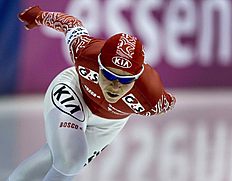 Конькобежный спорт Olga Graf of Russia skates during the women's 1500 meters фото (photo)