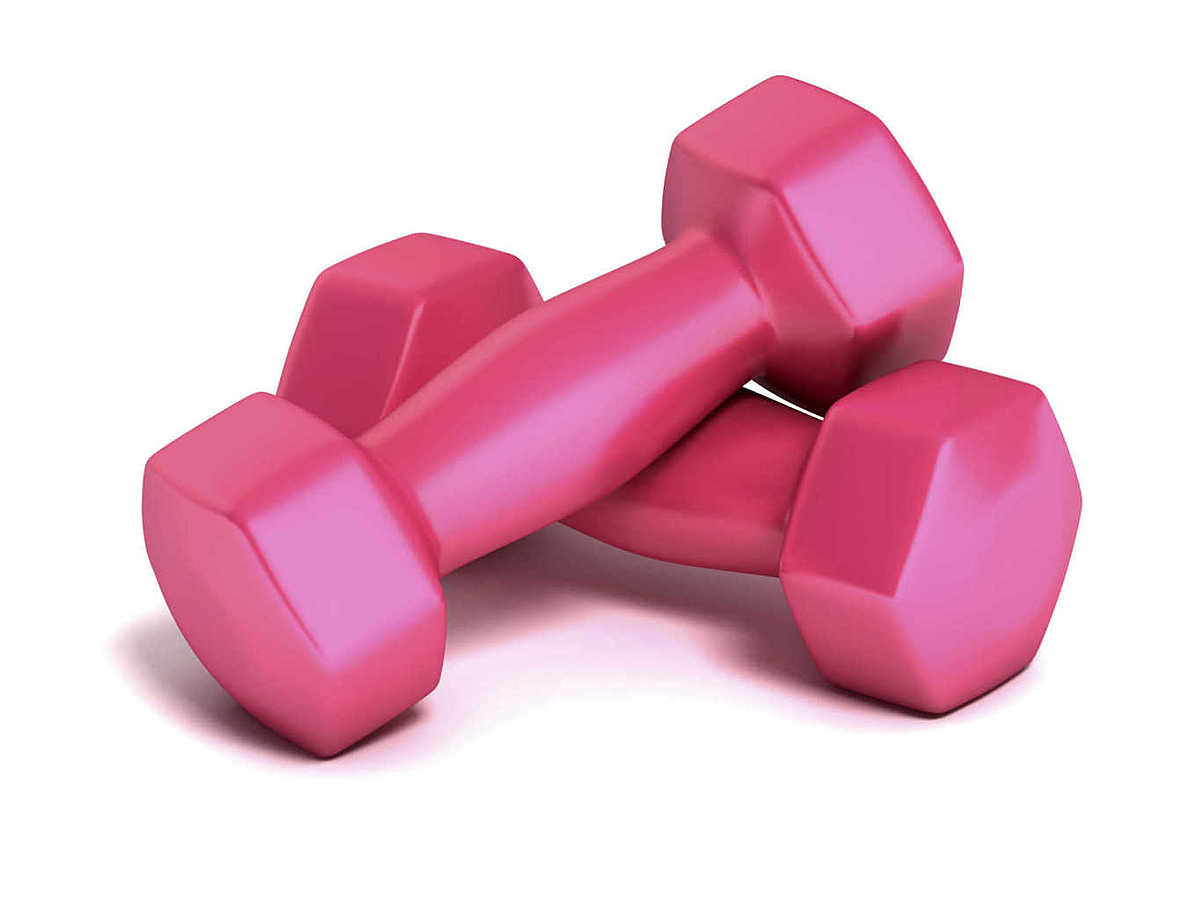 fitness weights on white background