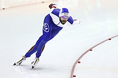 Конькобежный спорт Russia's Aleksandr Rumyantsev competes during the men' фото (photo)