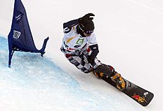 Cноуборд Snowboard (сноуборд): Russia's Andrey Sobolev competes to фото (photo)