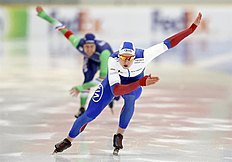 Конькобежный спорт Astana (Kazakhstan), 28/02/2015.- Pavel Kulizhnikov (front) of фото (photo)