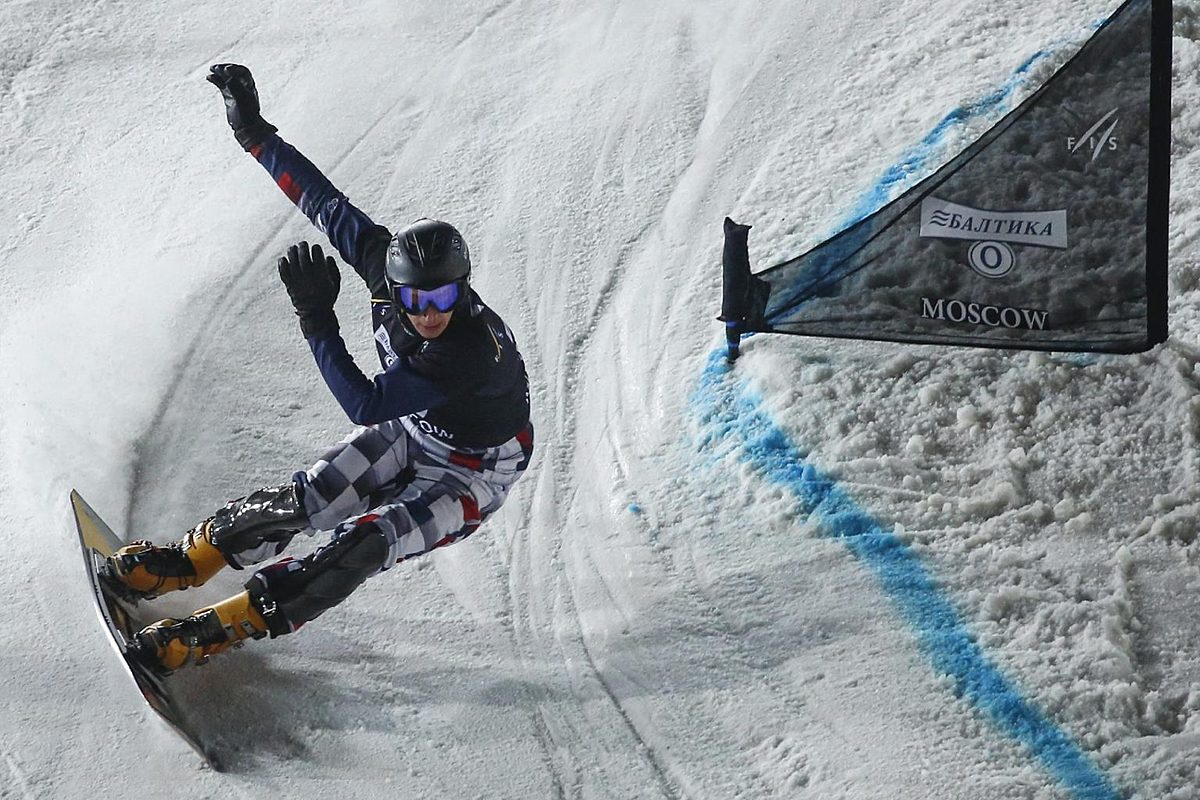 Snowboard (сноуборд): Russia's Andrey Sobolev competes at фото (photo)