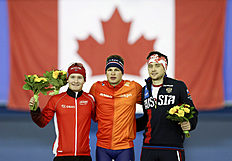 Конькобежный спорт The top three in the 5000 meter race Sverre Lunde Pedersen, of фото (photo)