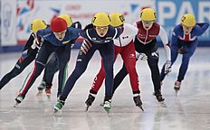 Конькобежный спорт Легкая атлетика (track and field): Korea's Shim Suk Hee leads фото (photo)