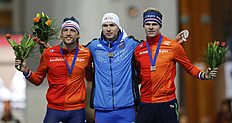 Конькобежный спорт Netherlands' Mulder, Russia's Kulizhnikov and Netherlands фото (photo)