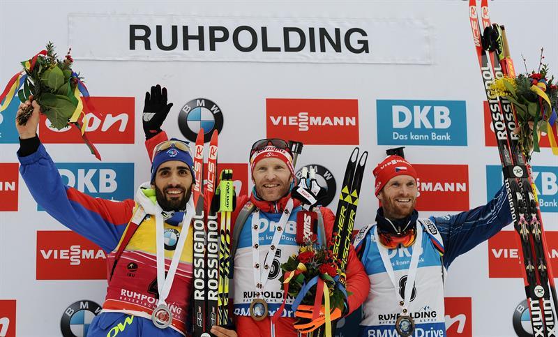 Ruhpolding (Germany), 09/01/2016.- First-placed Simon Eder фото (photo)