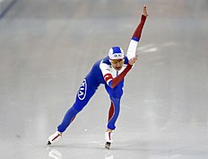 Конькобежный спорт Russia's Voronona competes during the women's 5000m фото (photo)