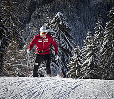 ANTHOLZ-ANTERSELVA, ITALY — JANUARY 20: Emil Hegle Svendsen of Norway in action during the Biathlon training at the IBU Biathlon World Cup Antholtz on January 20, 2016 in Antholtz, Italy.