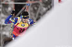 ANTHOLZ-ANTERSELVA, ITALY — JANUARY 23: (FRANCE OUT) Martin Fourcade of France competes during the IBU Biathlon World Cup Men's and Women's Pursuit on January 23, 2016 in Antholz-Anterselva, Italy.