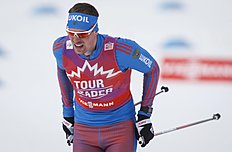 Лыжи Russia's Sergey Ustiugov skis during World Cup cross country фото (photo)