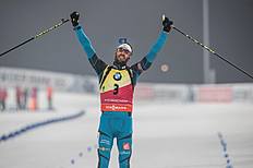 Биатлон Record-setting victory number 13 for Martin Fourcade in the Kontiolahti Sprint. Despite a single standing penalty, he powered through the last loop, finishing in 22:17, to push clean-shooting Ondrej Moravec into second place .6 seconds back. Third place t